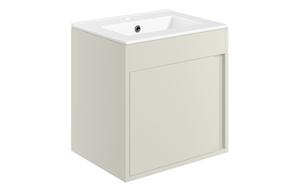 Carina 510mm Wall Hung Unit Inc. Basin - Matt Latte